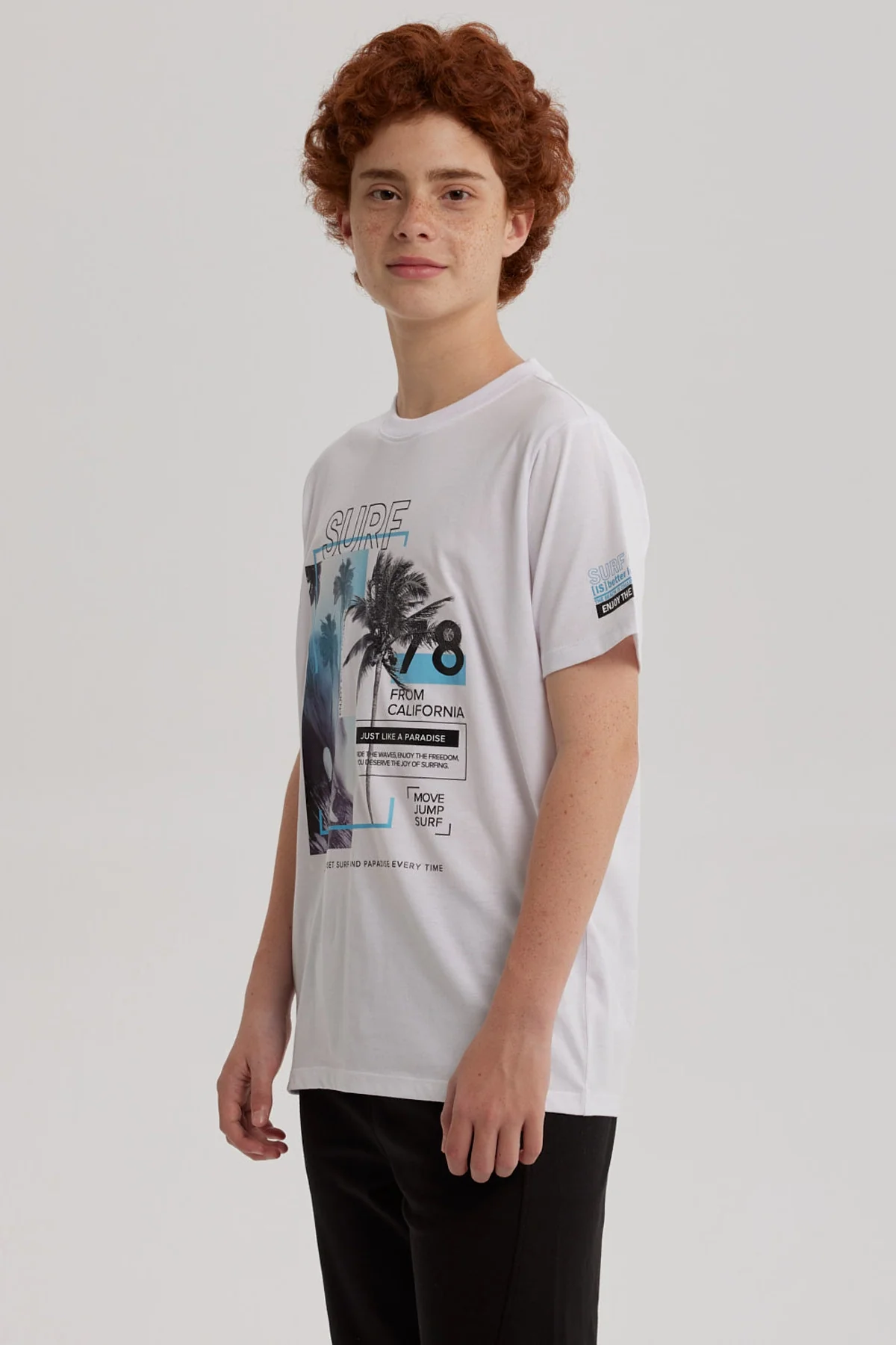 Polera Niño Print Posicional Blanco - Image 2