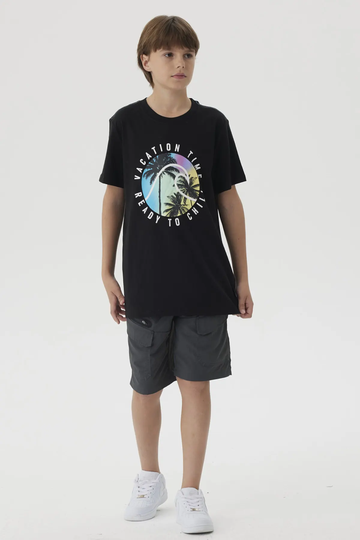 Polera Niño Print Posicional Negro - Image 4