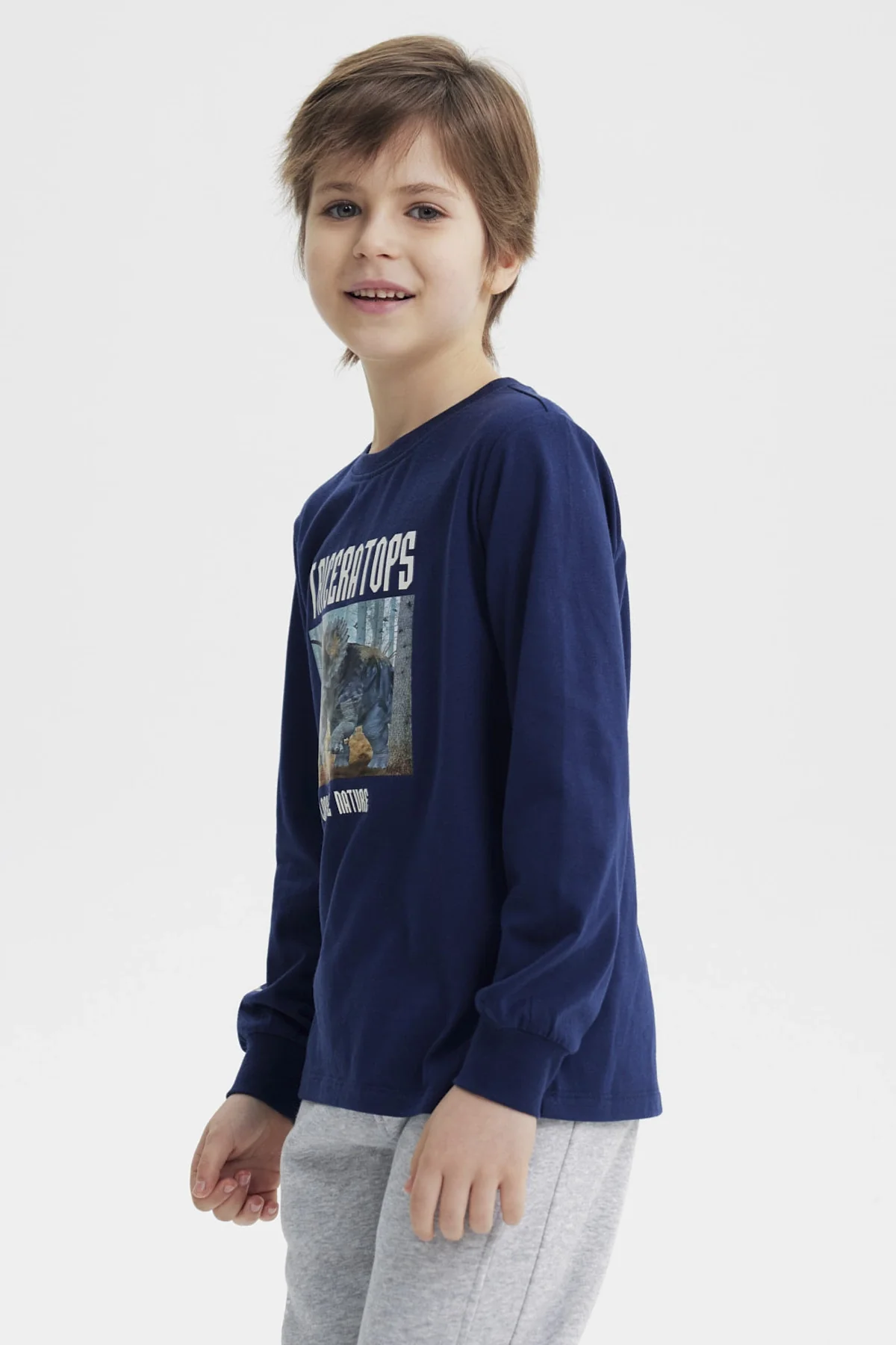 Polera Niño Slim Azul Oscuro - Image 2