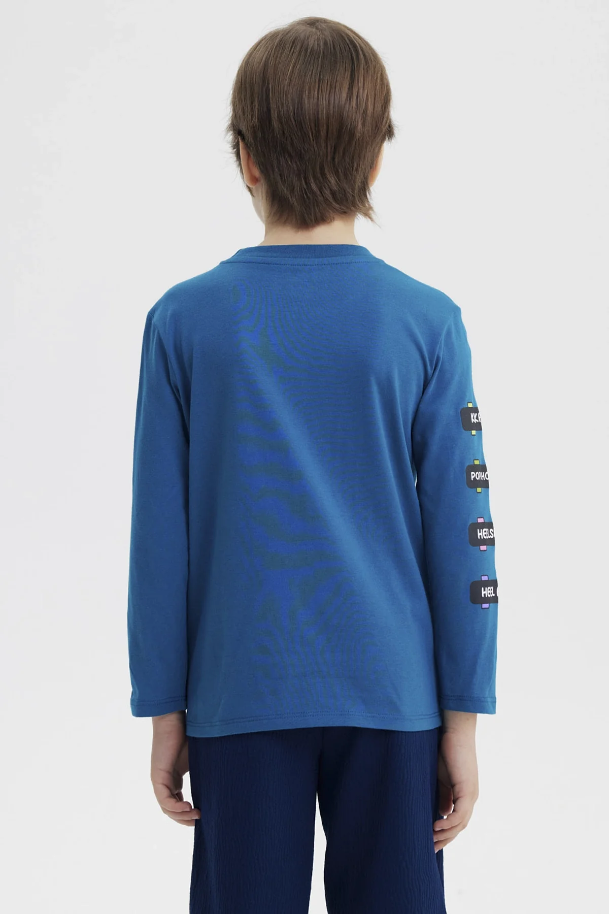Polera Niño Slim Azul Petroleo - Image 3