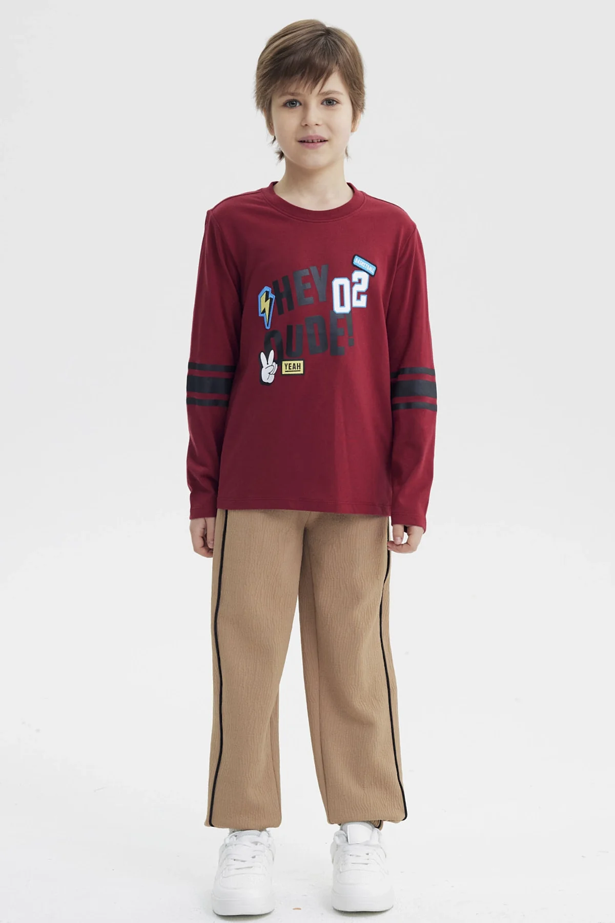 Polera Niño Slim Burdeo - Image 4