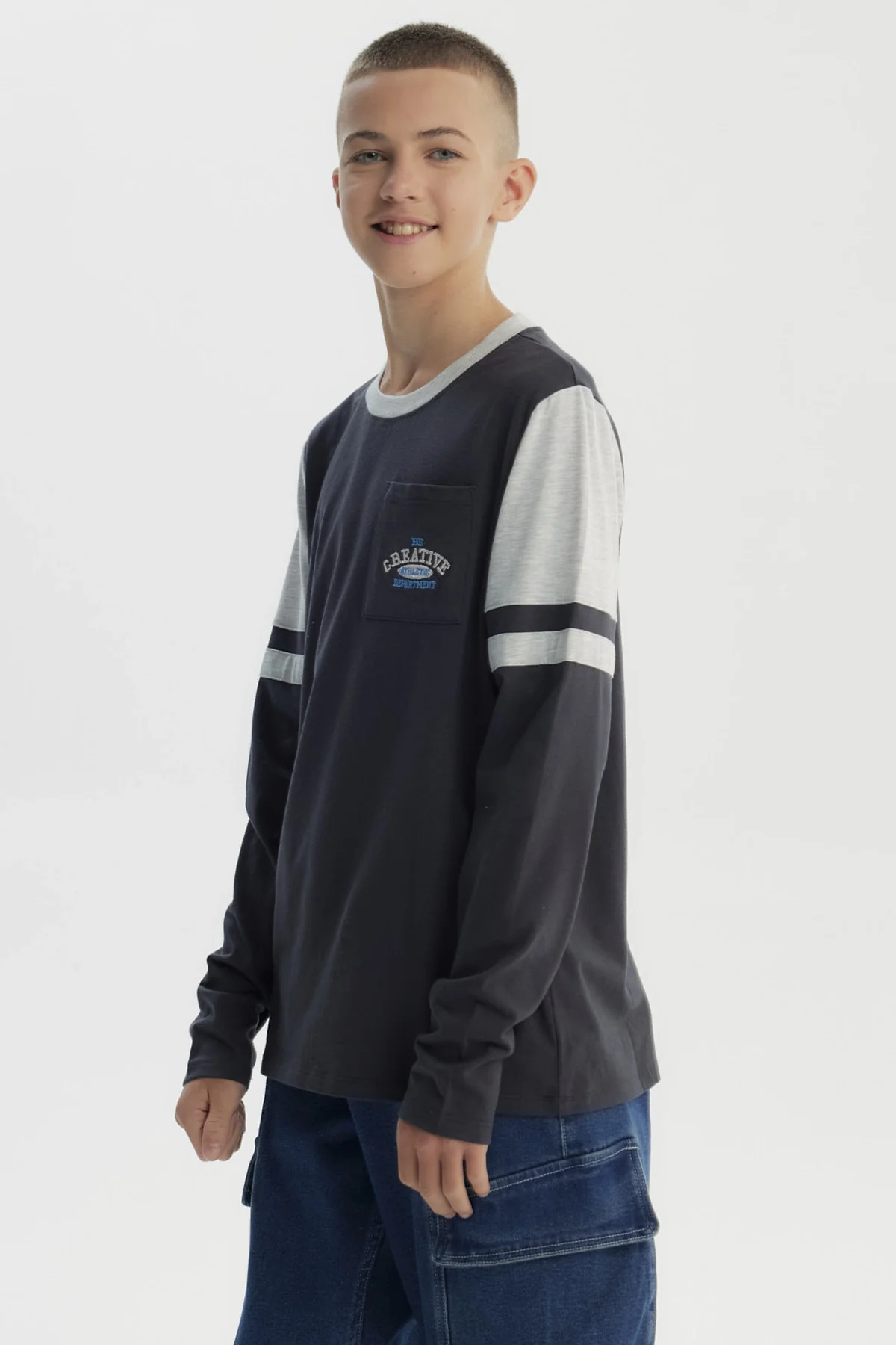 Polera Niño Slim Marengo - Image 2