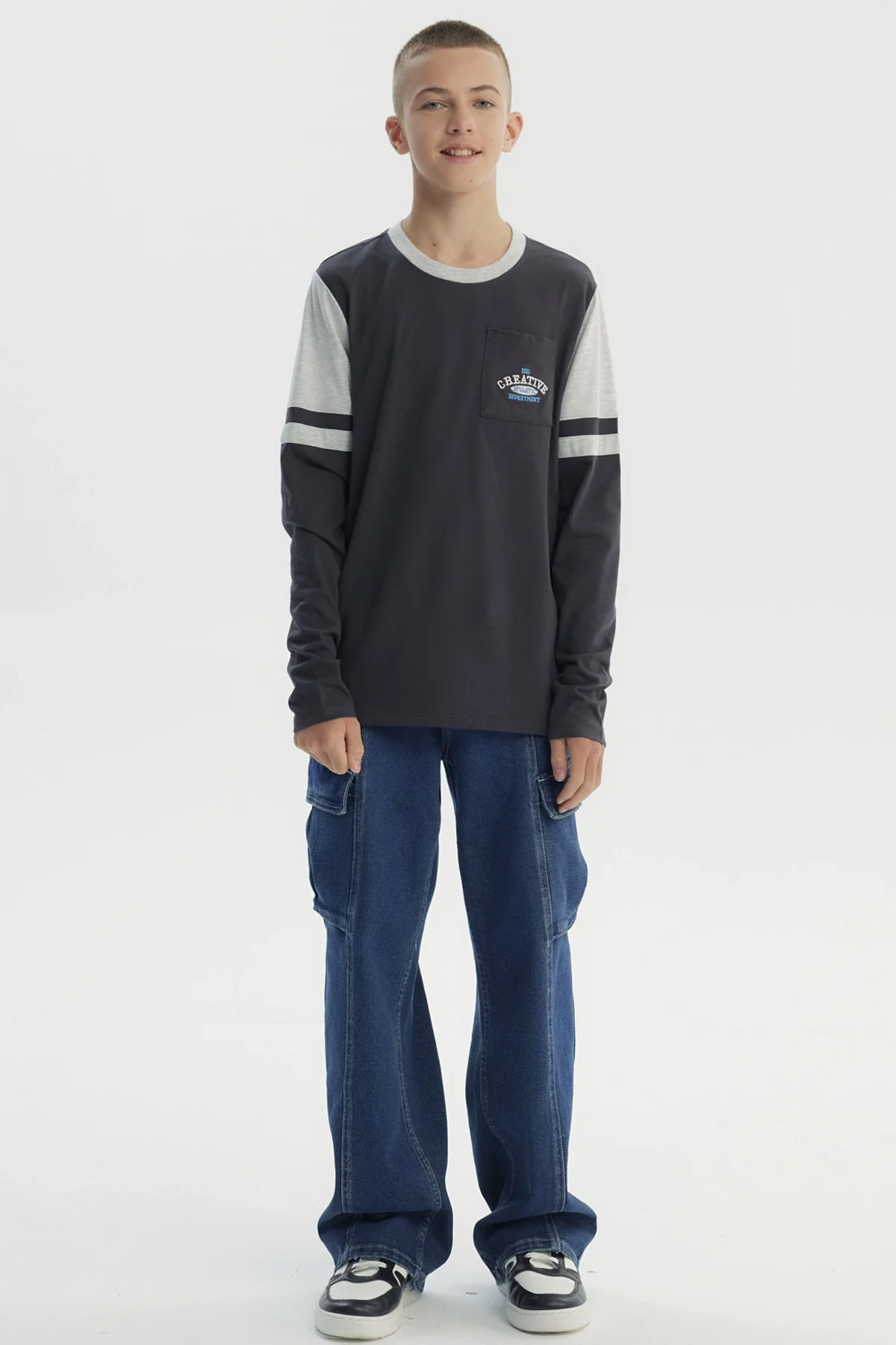 Polera Niño Slim Marengo - Image 4