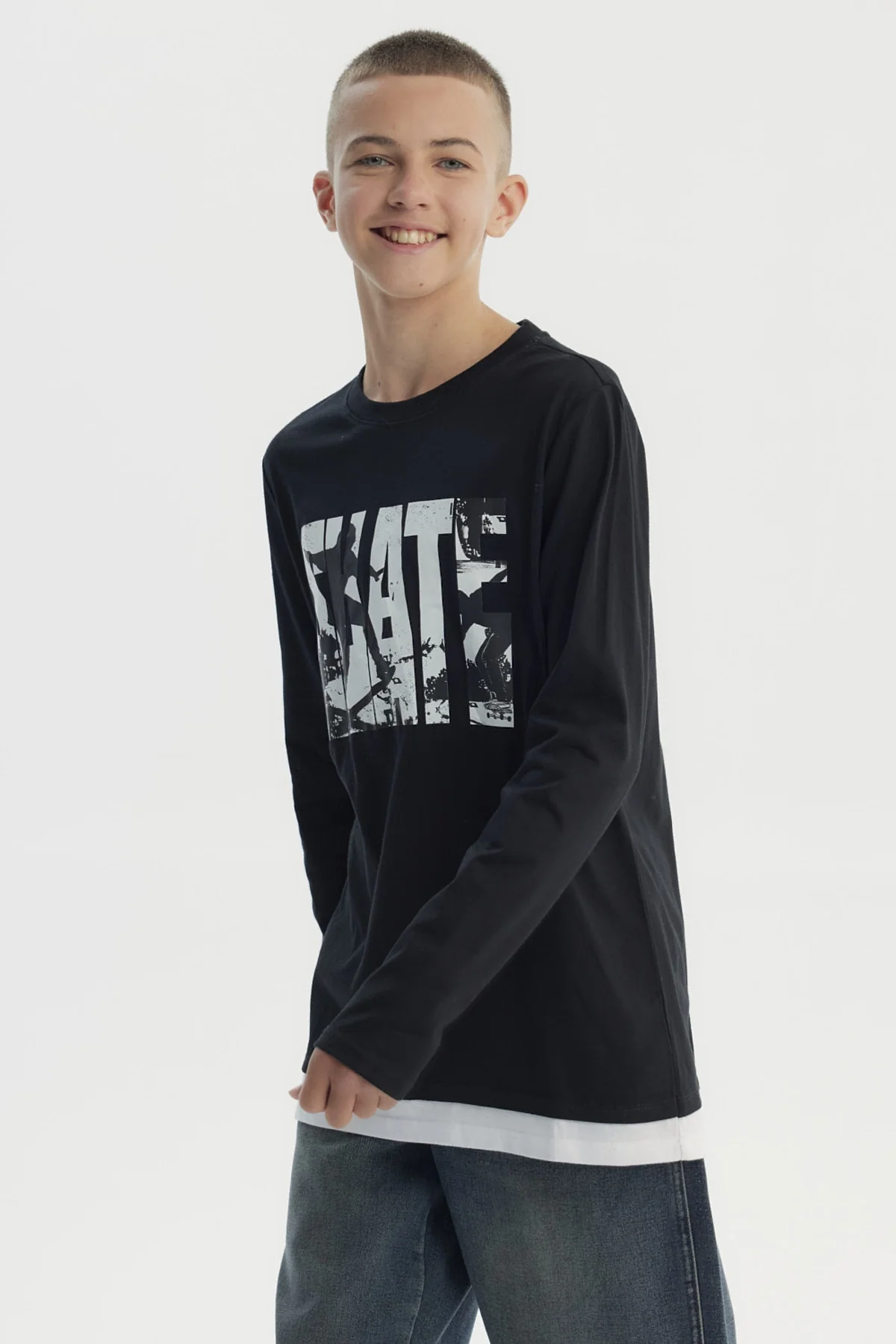 Polera Niño Slim Negro - Image 2