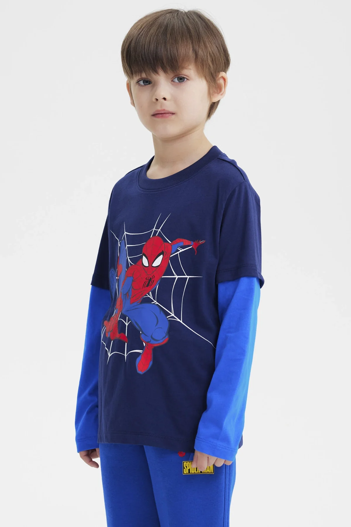 Polera Niño Spiderman Azul Marino - Image 2