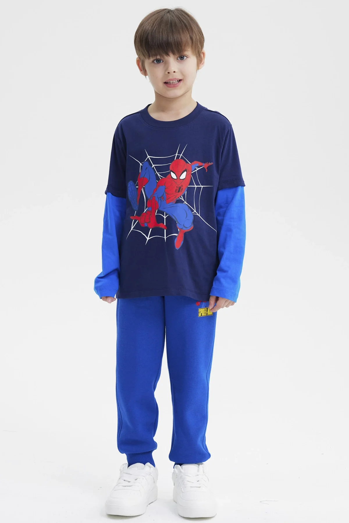 Polera Niño Spiderman Azul Marino - Image 4