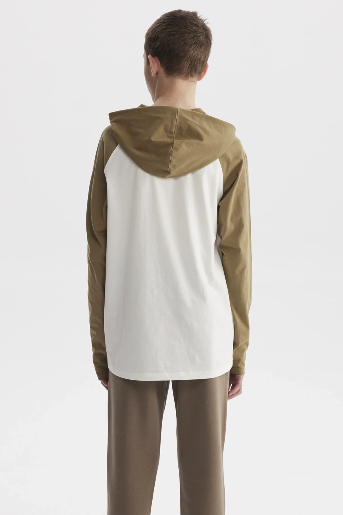Polera Niño Teen Bicolor Crudo - Image 3