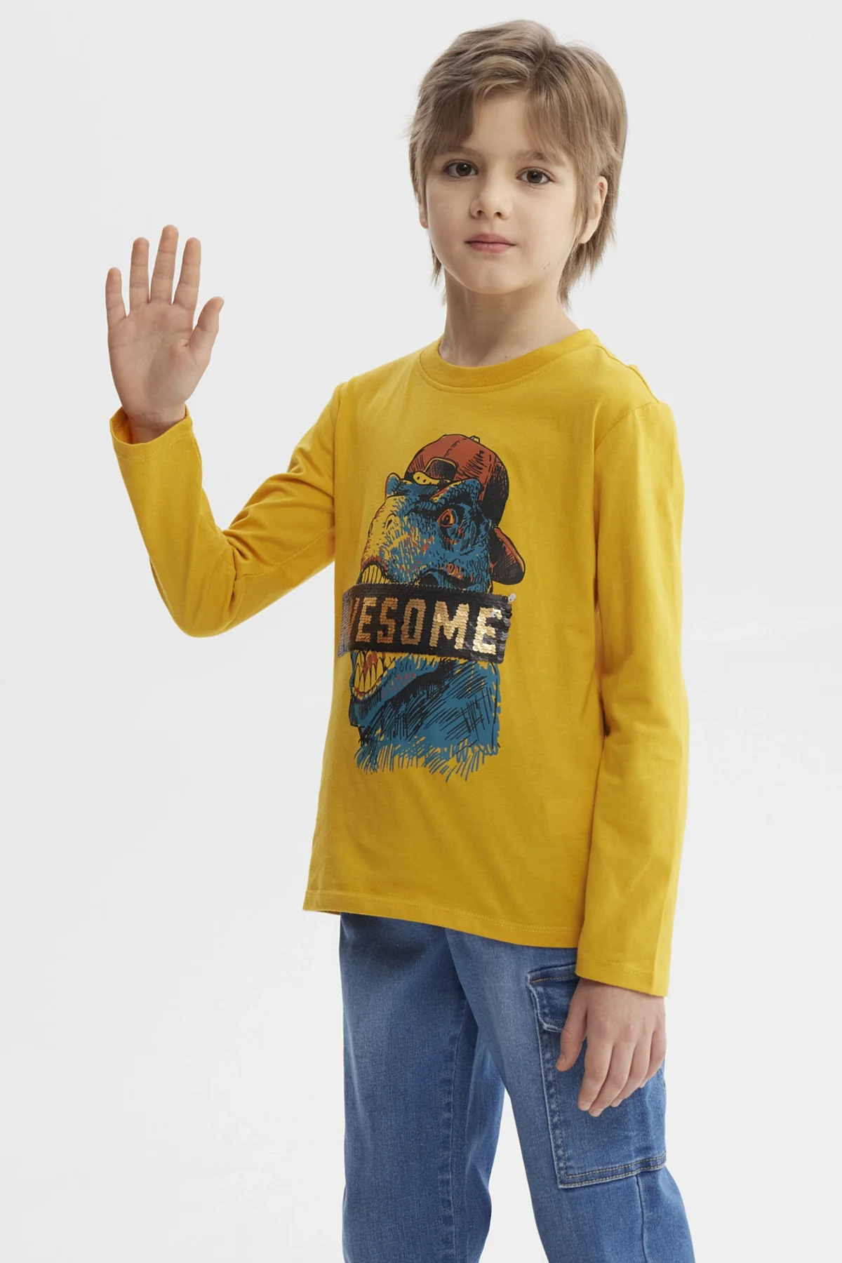 Polera Niño Toddler Print Mostaza - Image 2