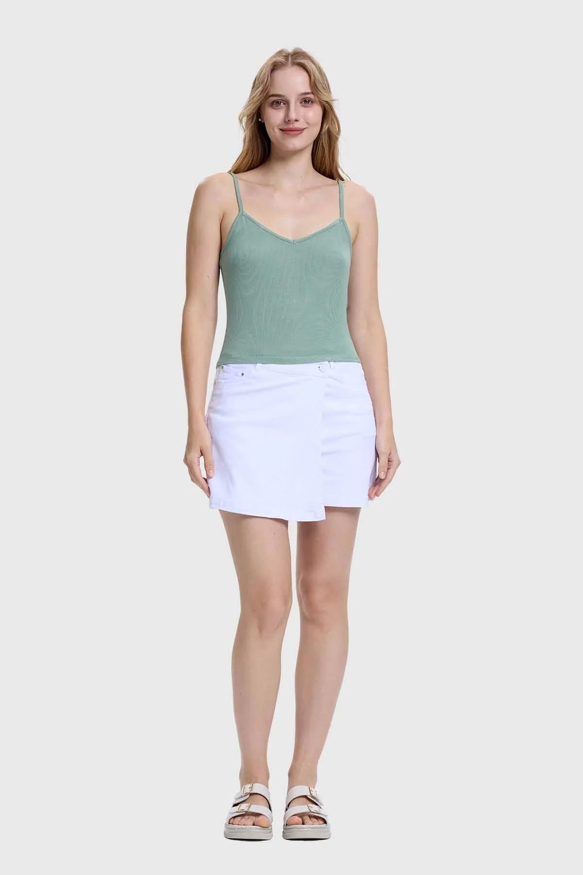 Polera Peto Mujer Pabilo Crop Verde - Image 4