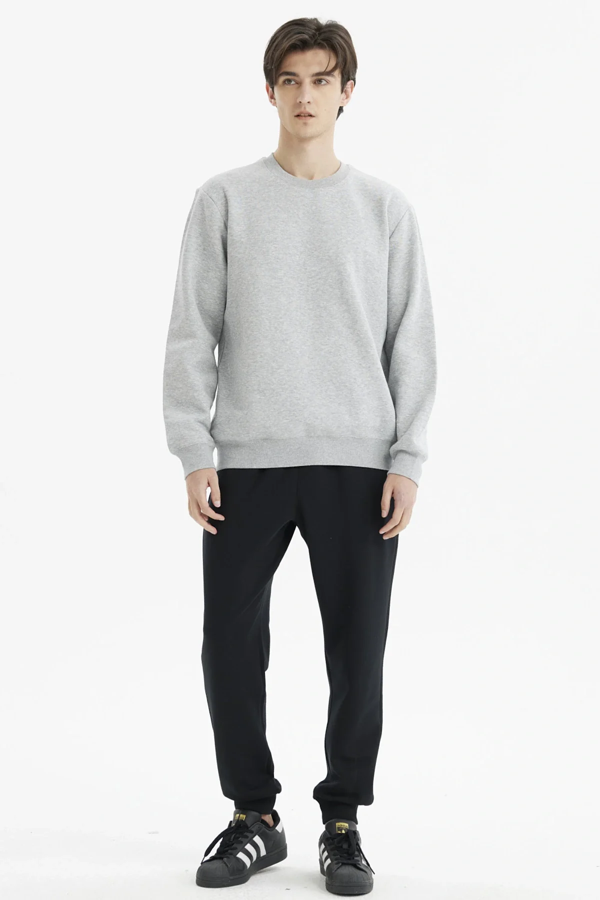 Polerón Hombre Básico Gris Melange - Image 4