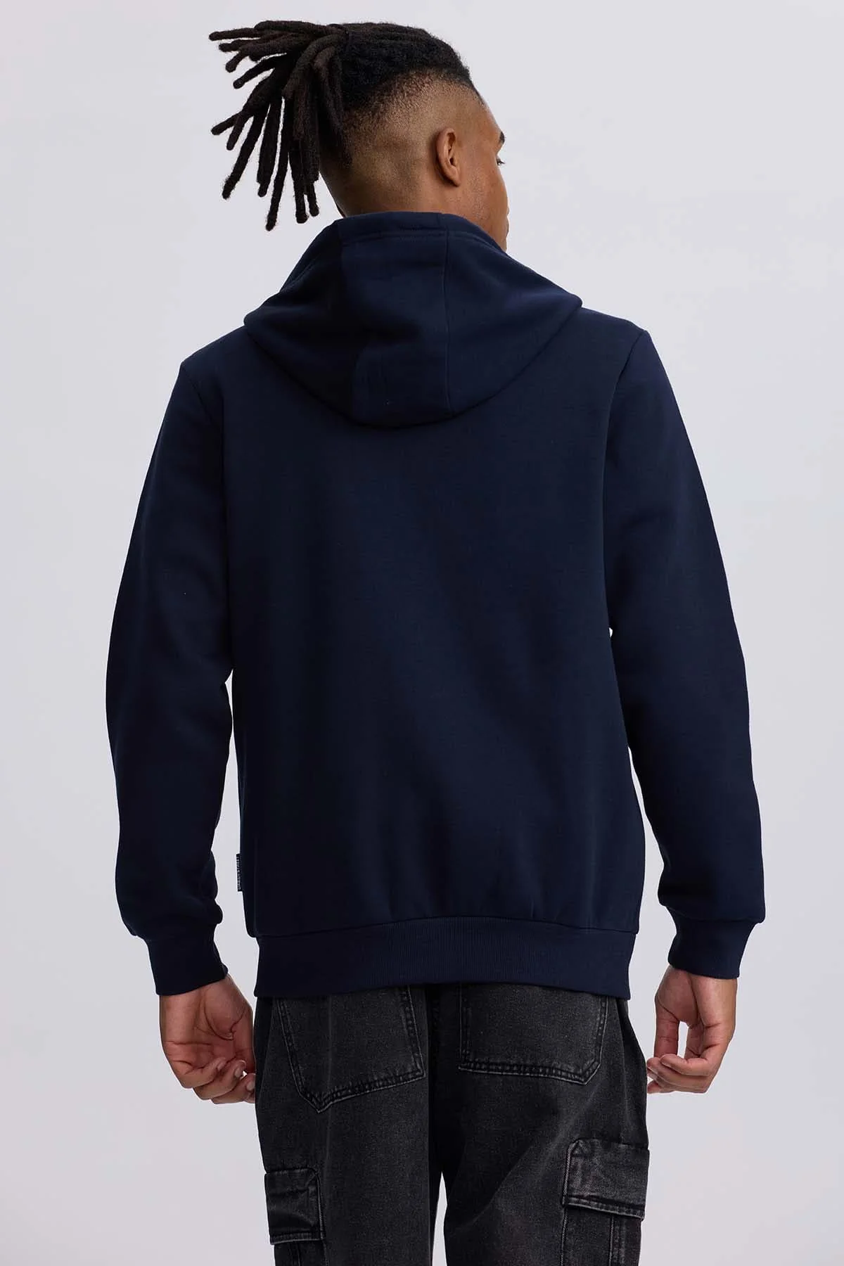 Polerón Hombre Full Zipper Azul - Image 3