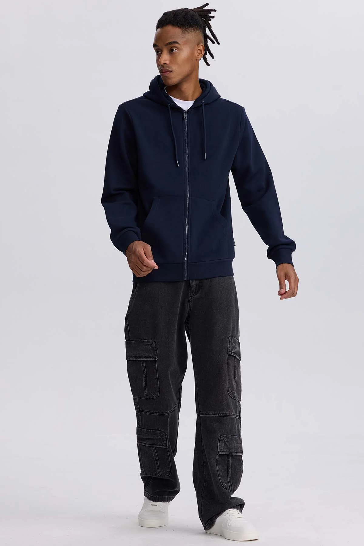 Polerón Hombre Full Zipper Azul - Image 4