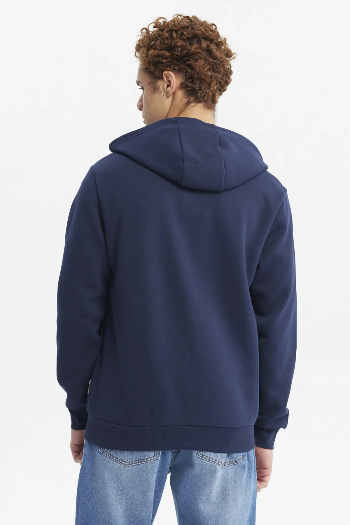 Polerón Hombre Full Zipper Basico Azul Oscuro - Image 3