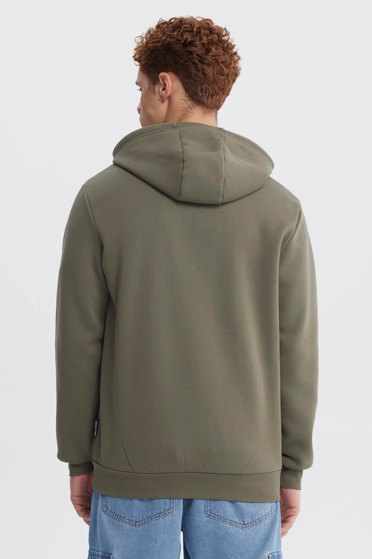 Polerón Hombre Full Zipper Basico Verde Militar - Image 3