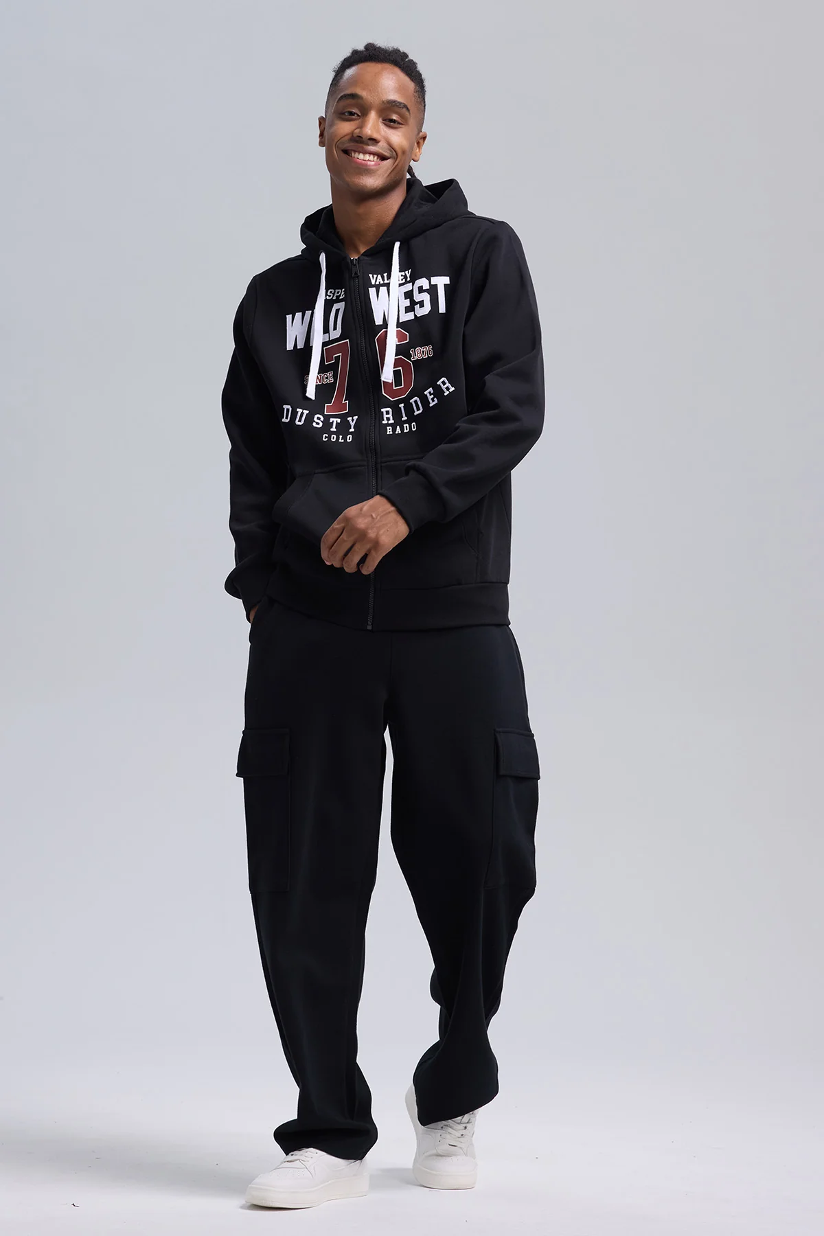 Polerón Hombre Full Zipper Negro - Image 4