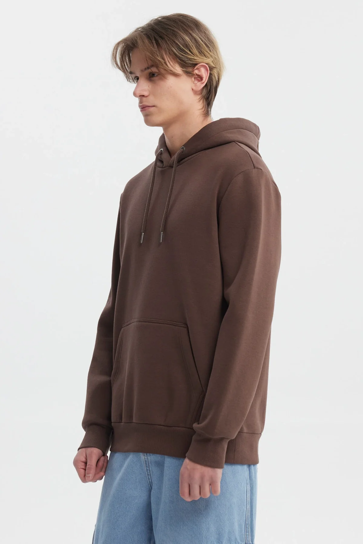 Polerón Hombre Hoodie Básico Chocolate - Image 2