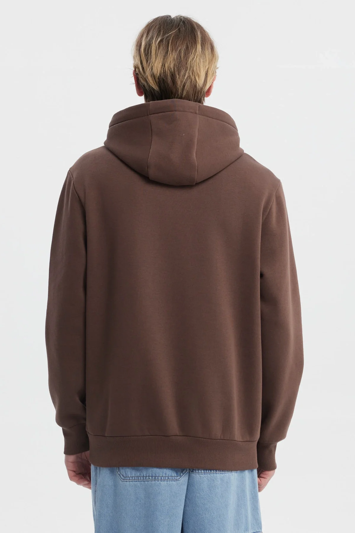 Polerón Hombre Hoodie Básico Chocolate - Image 3
