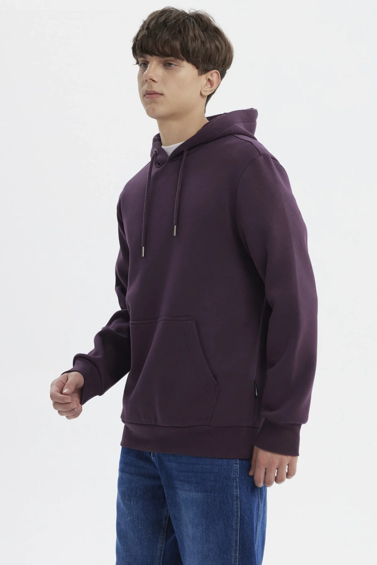 Polerón Hombre Hoodie Básico Morado - Image 2