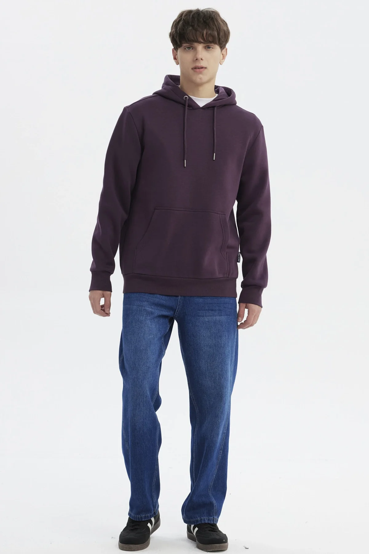 Polerón Hombre Hoodie Básico Morado - Image 4