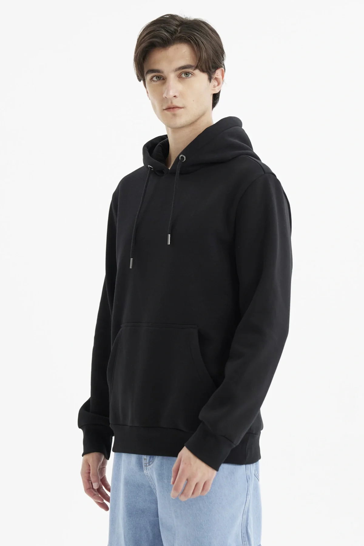 Polerón Hombre Hoodie Básico Negro - Image 2