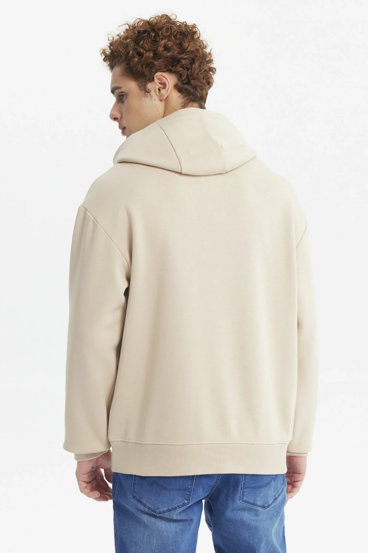 Polerón Hombre Hoodie Print Central Beige Oscuro - Image 3