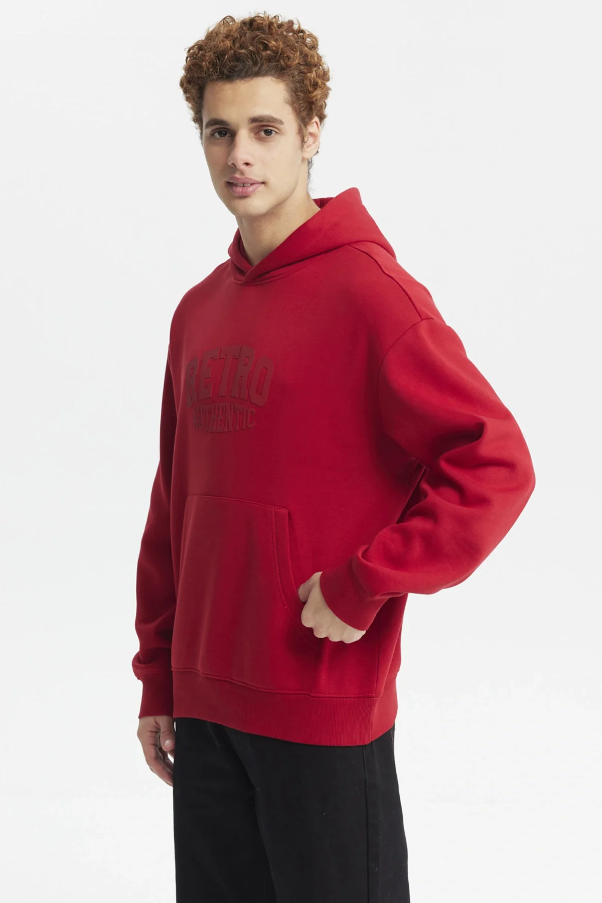 Polerón Hombre Hoodie Print Central Rojo - Image 2