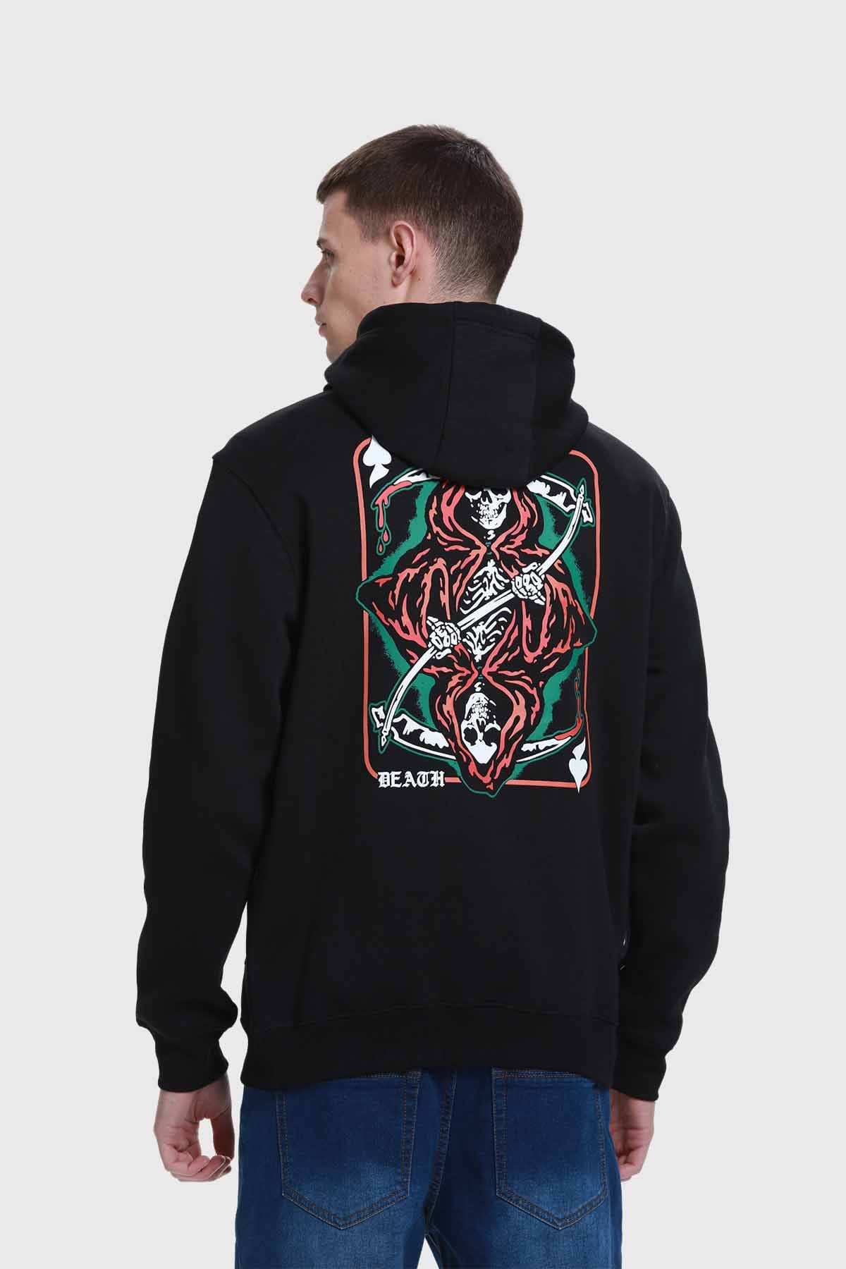 Polerón Hombre Hoodie Print Negro - Image 3