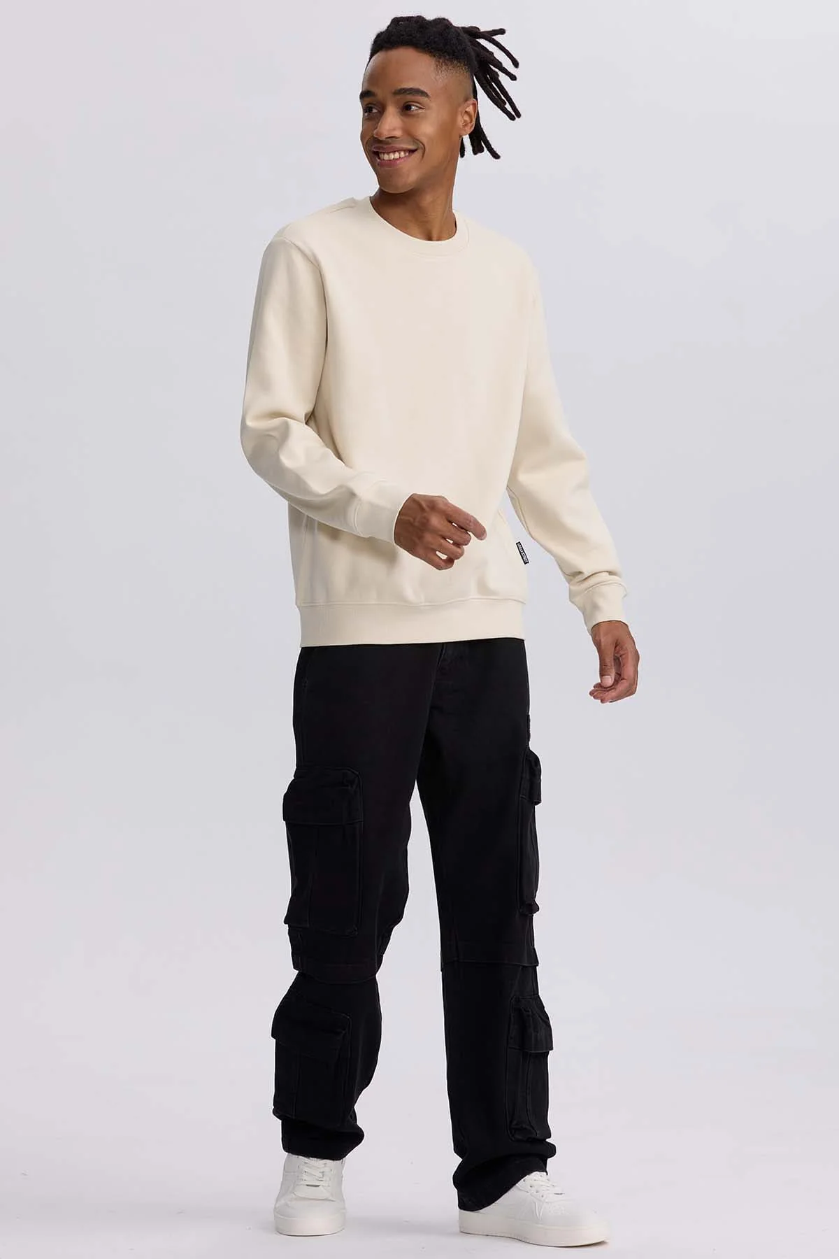 Polerón Hombre Liso Beige - Image 4