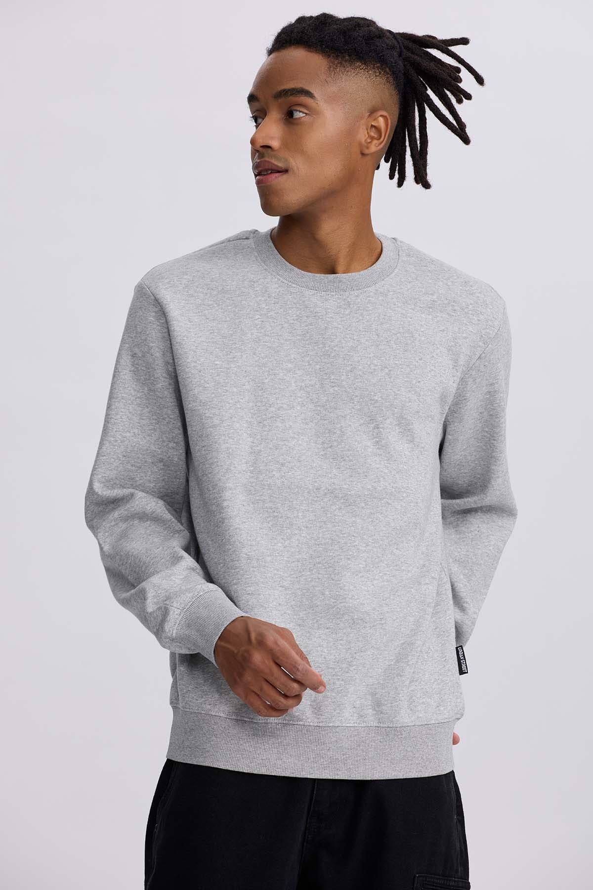 Polerón Hombre Liso Gris Melange - Image 2