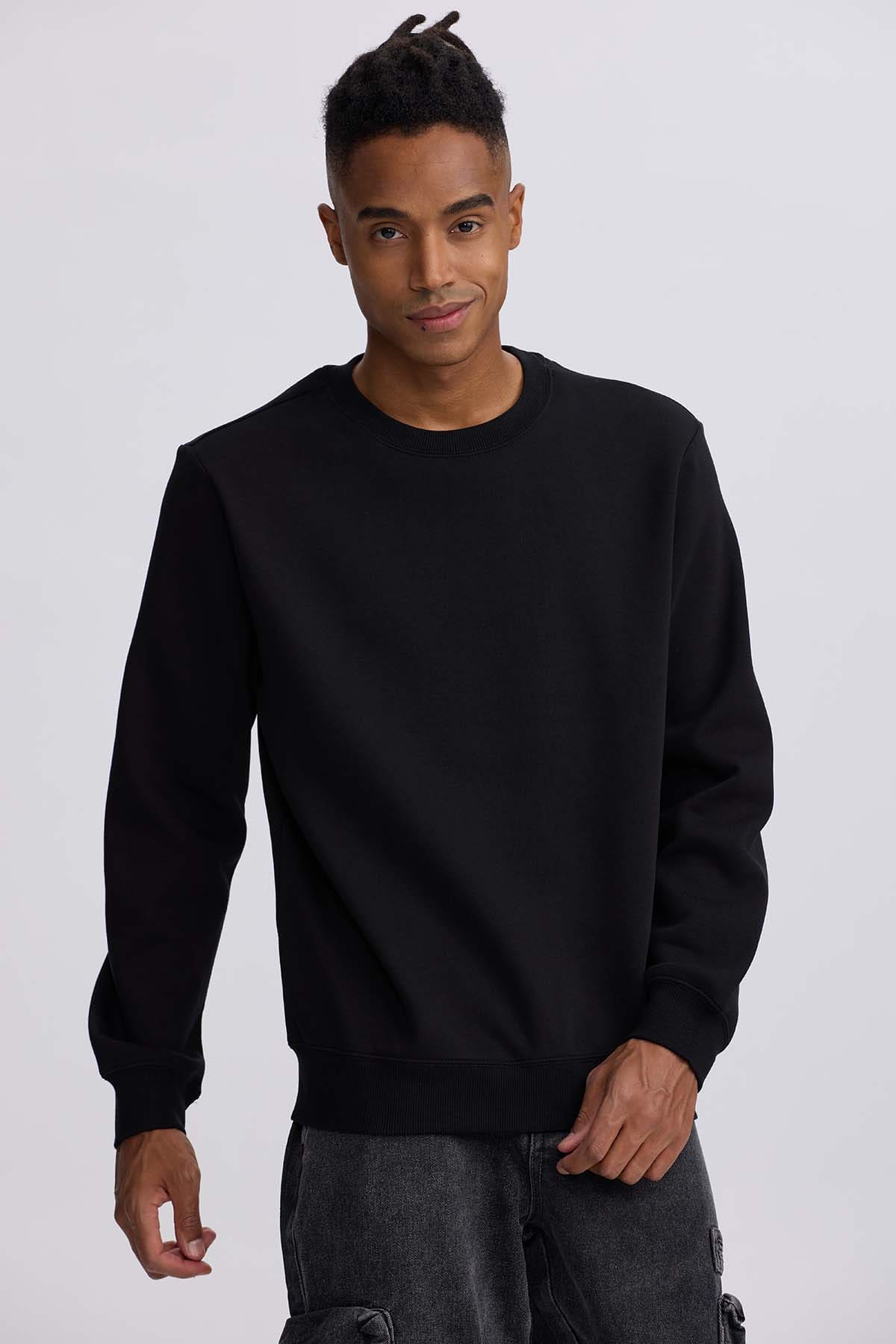 Polerón Hombre Liso Negro