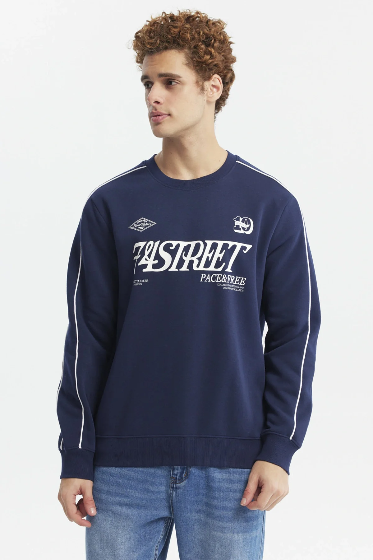 Polerón Hombre Oversize Azul