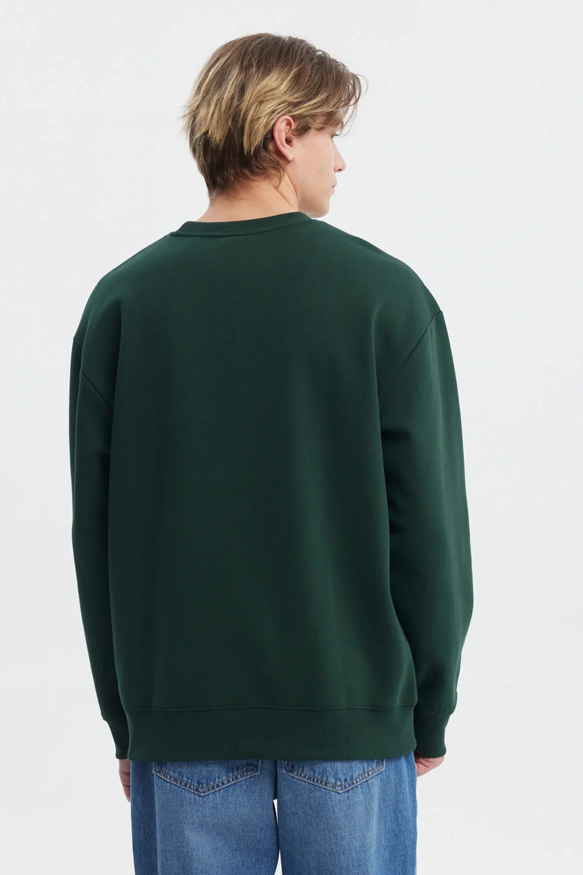 Polerón Hombre Oversize Cuello Redondo Verde - Image 3