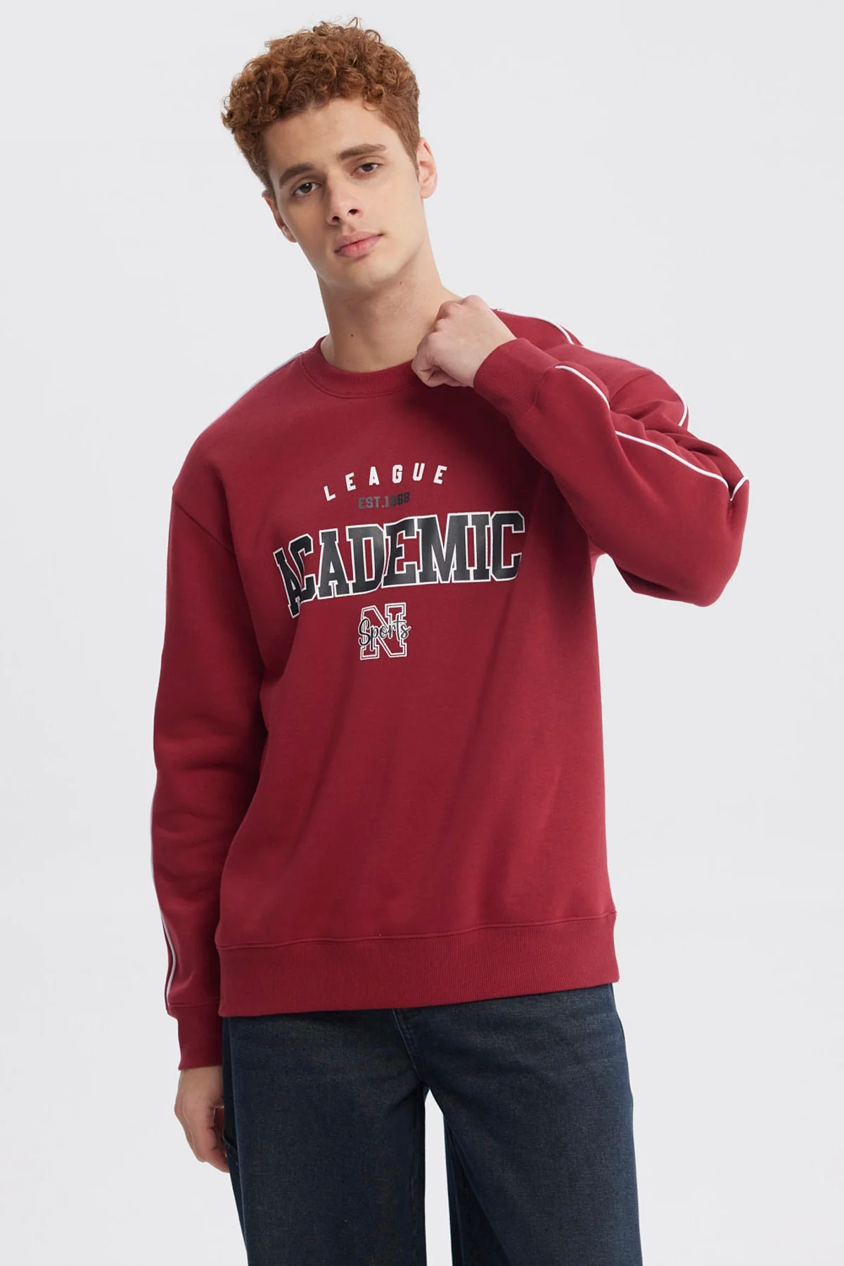Polerón Hombre Slim Burdeo