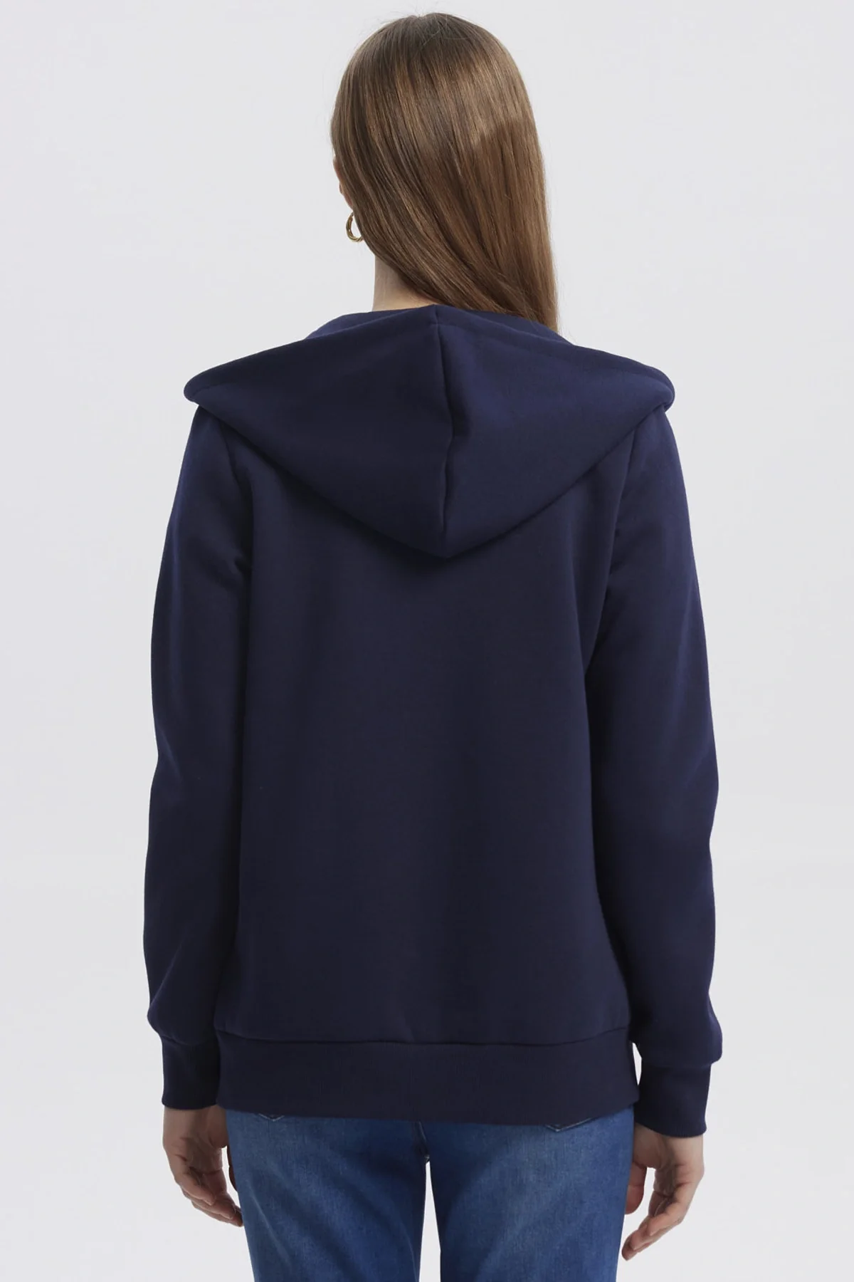 Polerón Mujer Abierto Hodie Azul Oscuro - Image 3