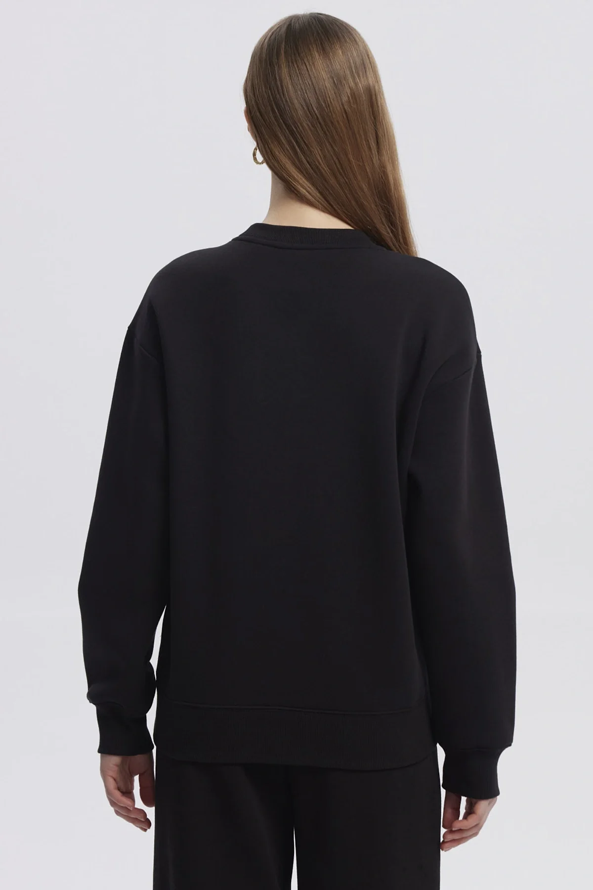 Polerón Mujer Canguro Print Negro - Image 3