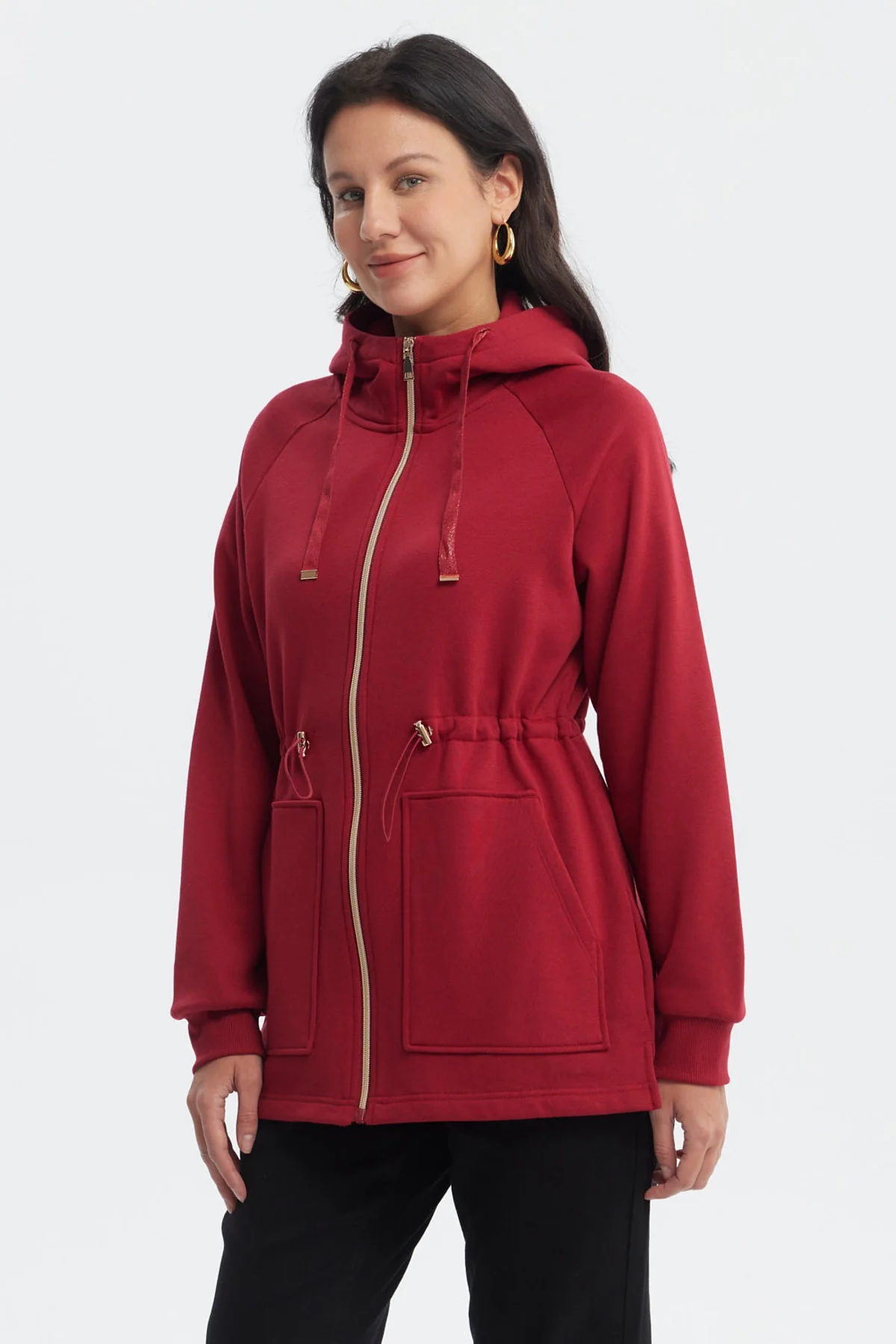 Polerón Mujer Cintura Ajustable Rojo - Image 2