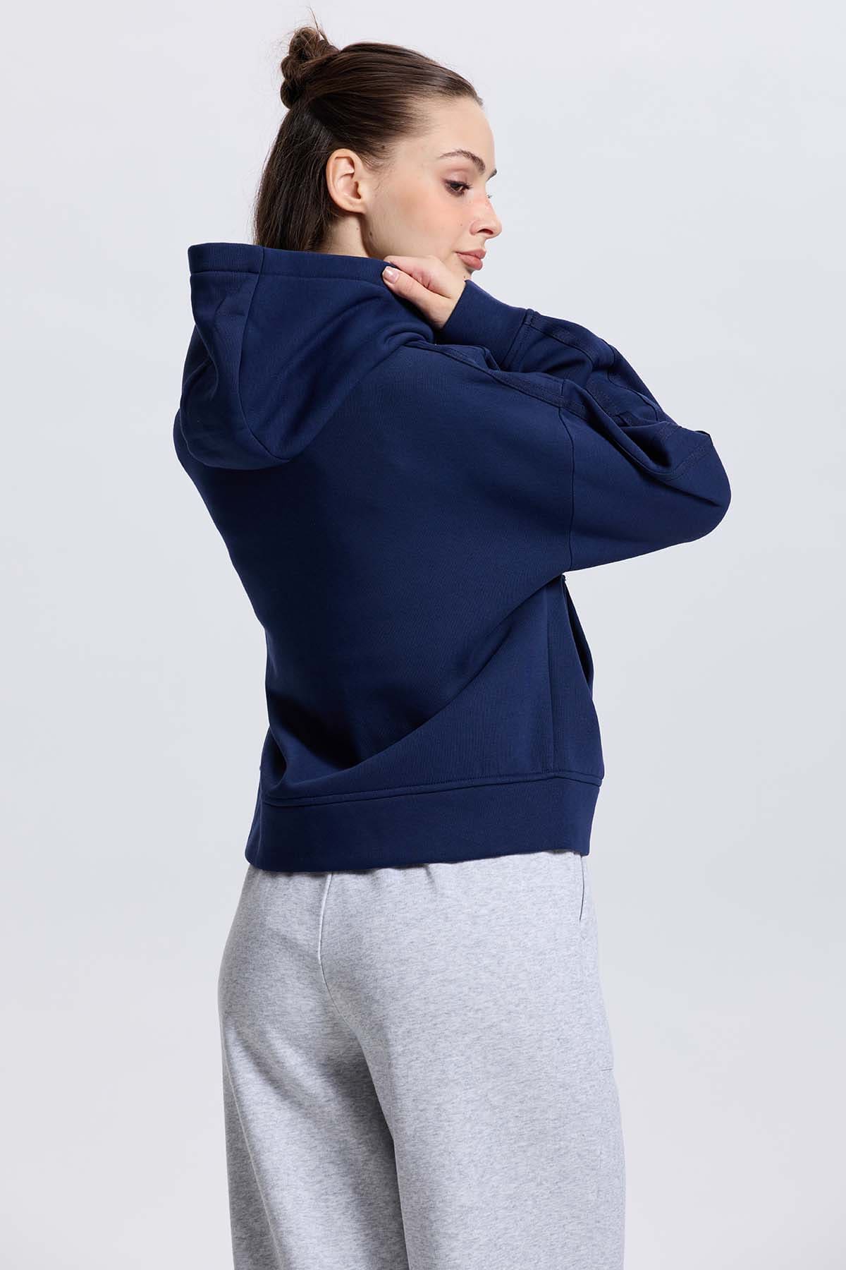 Polerón Mujer Full Zipper Azul - Image 3