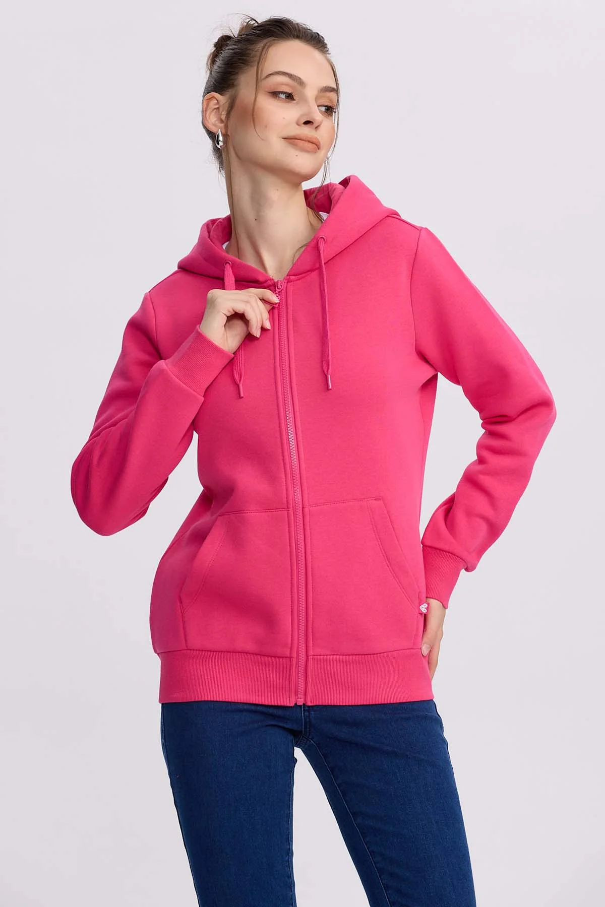 Polerón Mujer Hoodie Fucsia - Image 2