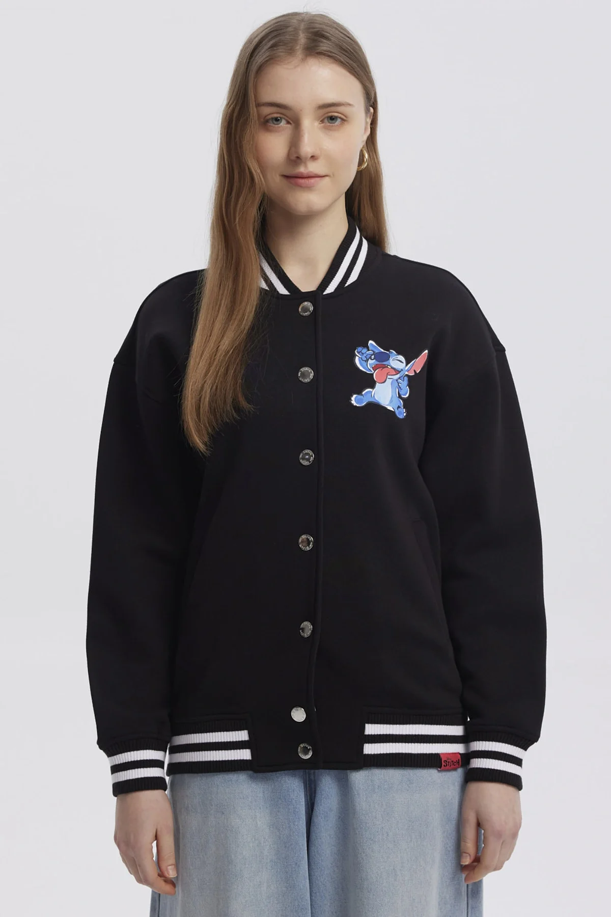 Polerón Mujer Lilo Stitch Negro