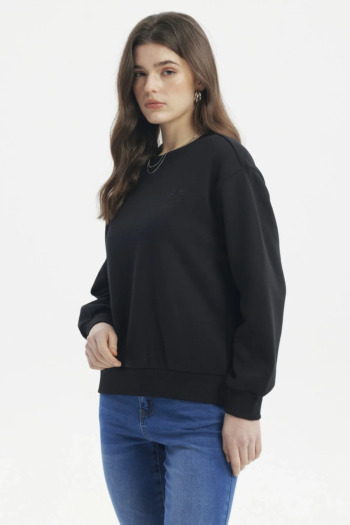 Polerón Mujer Liso Negro - Image 2