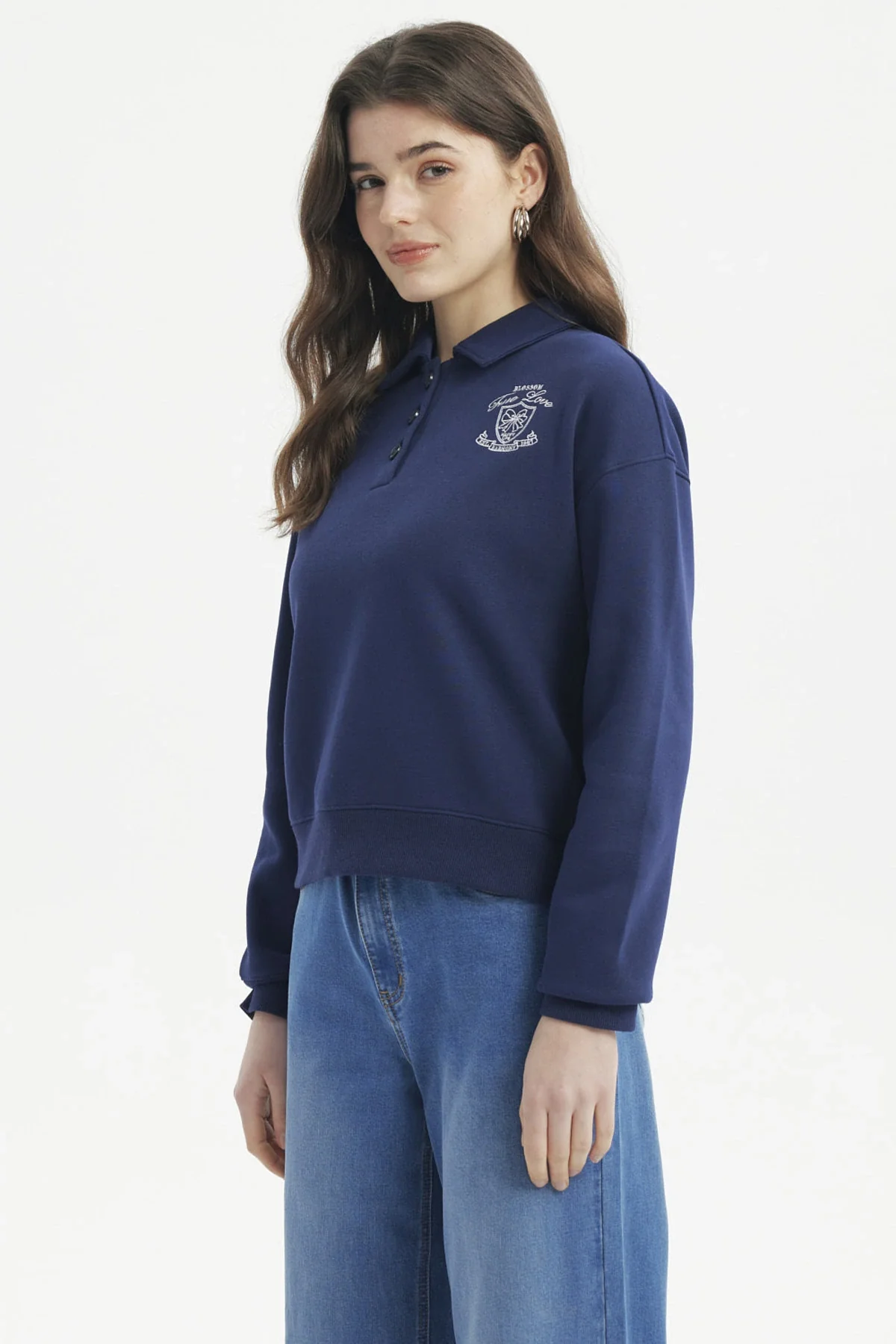 Polerón Mujer Slim Azul - Image 3