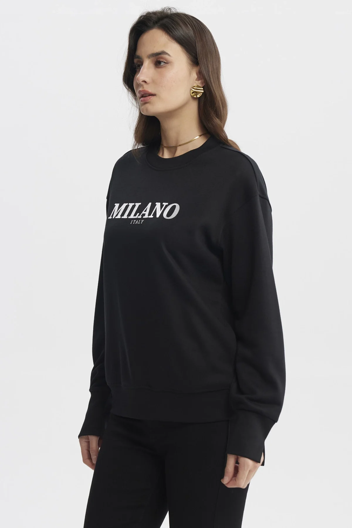 Polerón Mujer Slim Negro - Image 2