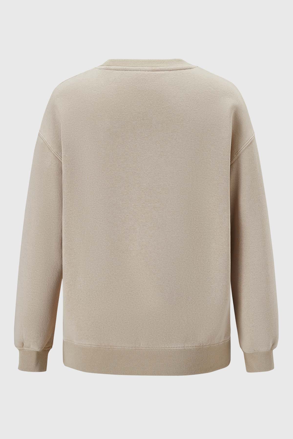 Polerón Niña Acid Wash Beige - Image 2