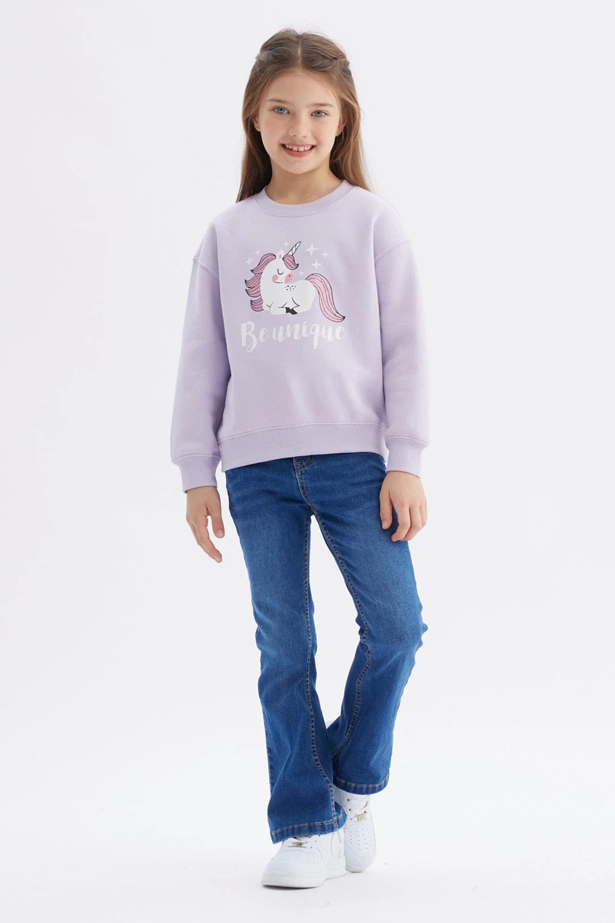 Polerón Niña Básico Print Lila - Image 4