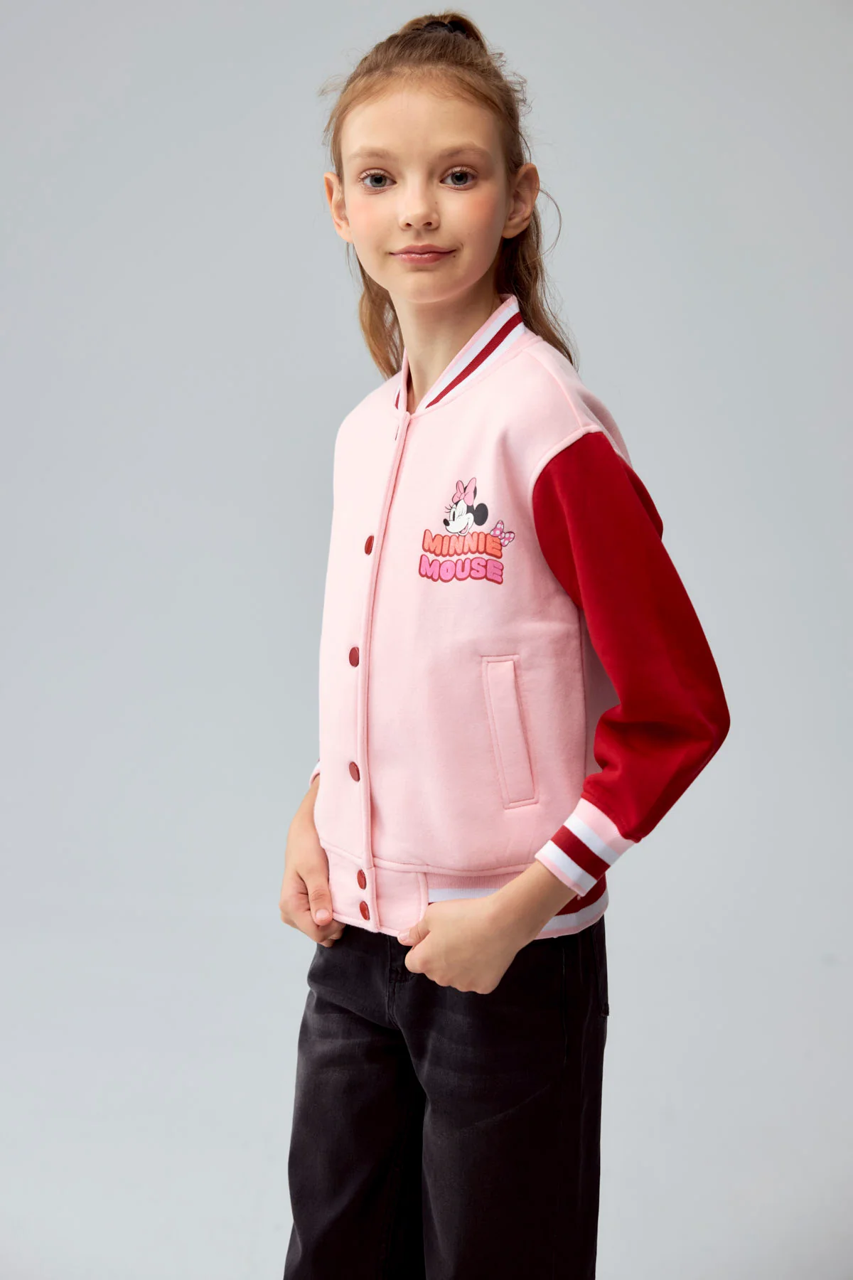 Polerón Niña College Minnie Rosado - Image 3