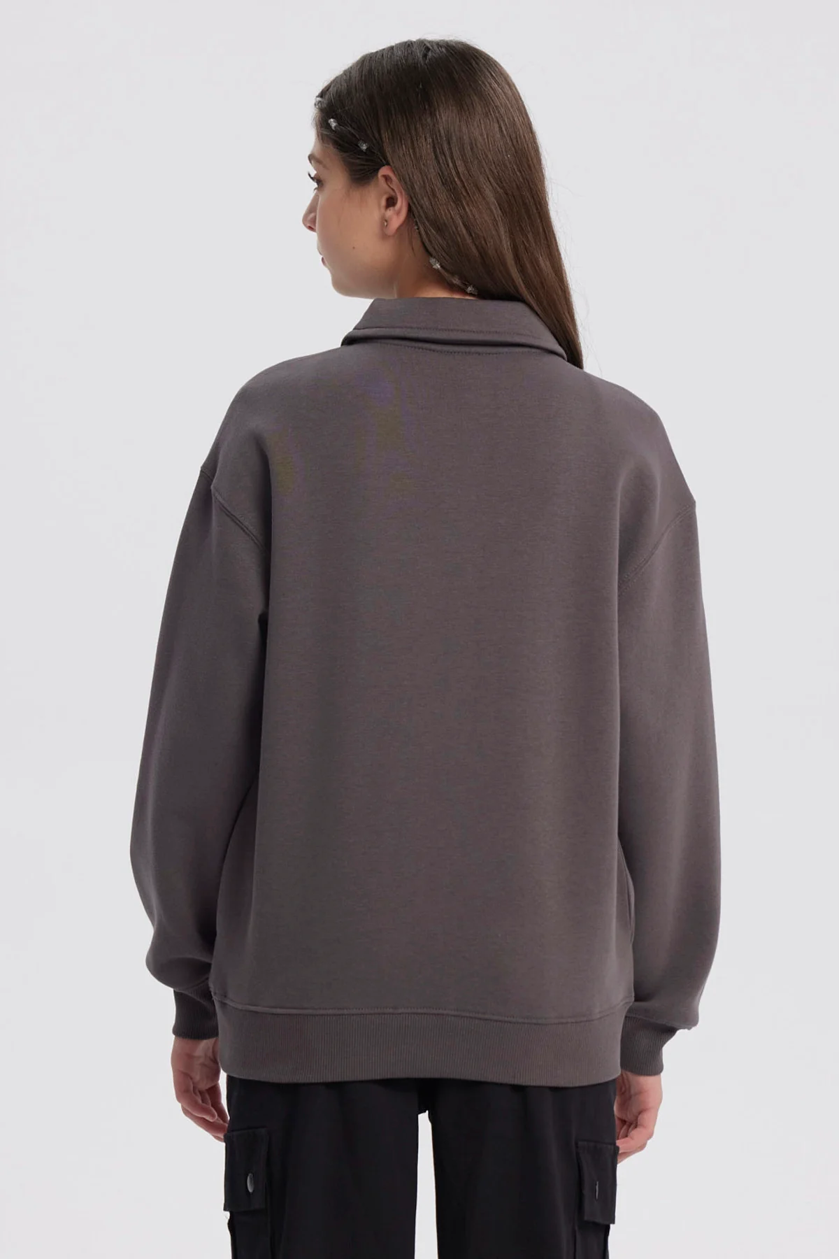 Polerón Niña Cuello Camisero Marengo - Image 3
