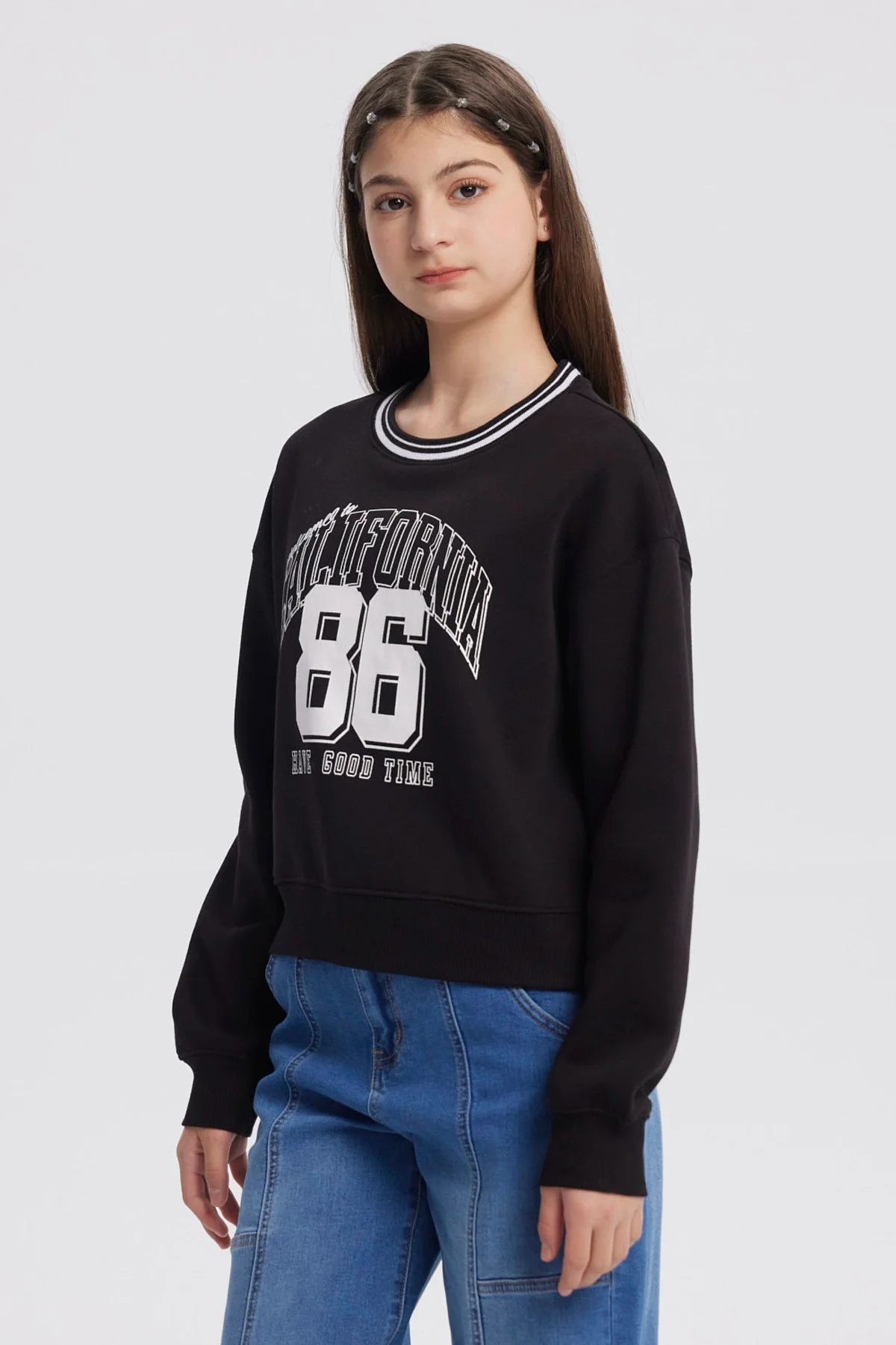 Polerón Niña Slim Negro - Image 2