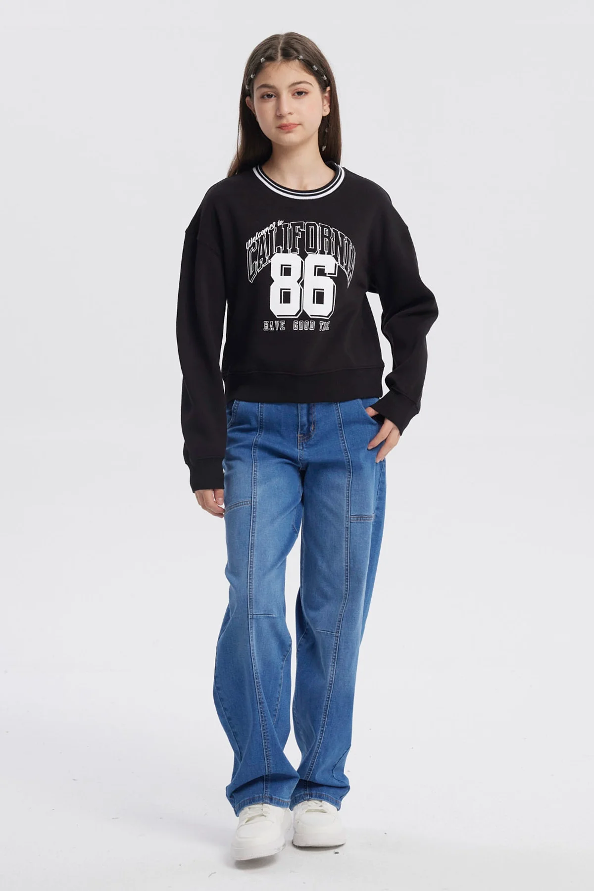 Polerón Niña Slim Negro - Image 4
