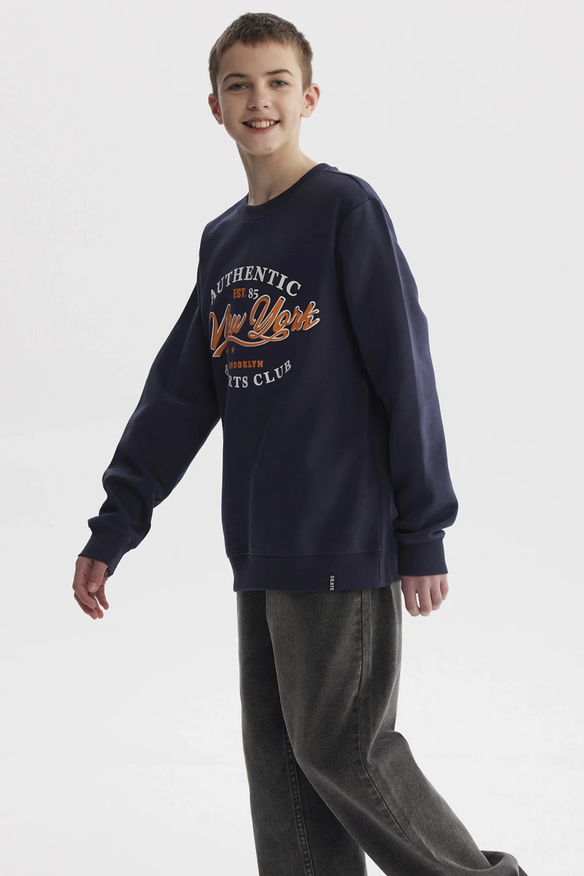 Polerón Niño Básico Teen Azul Oscuro - Image 2