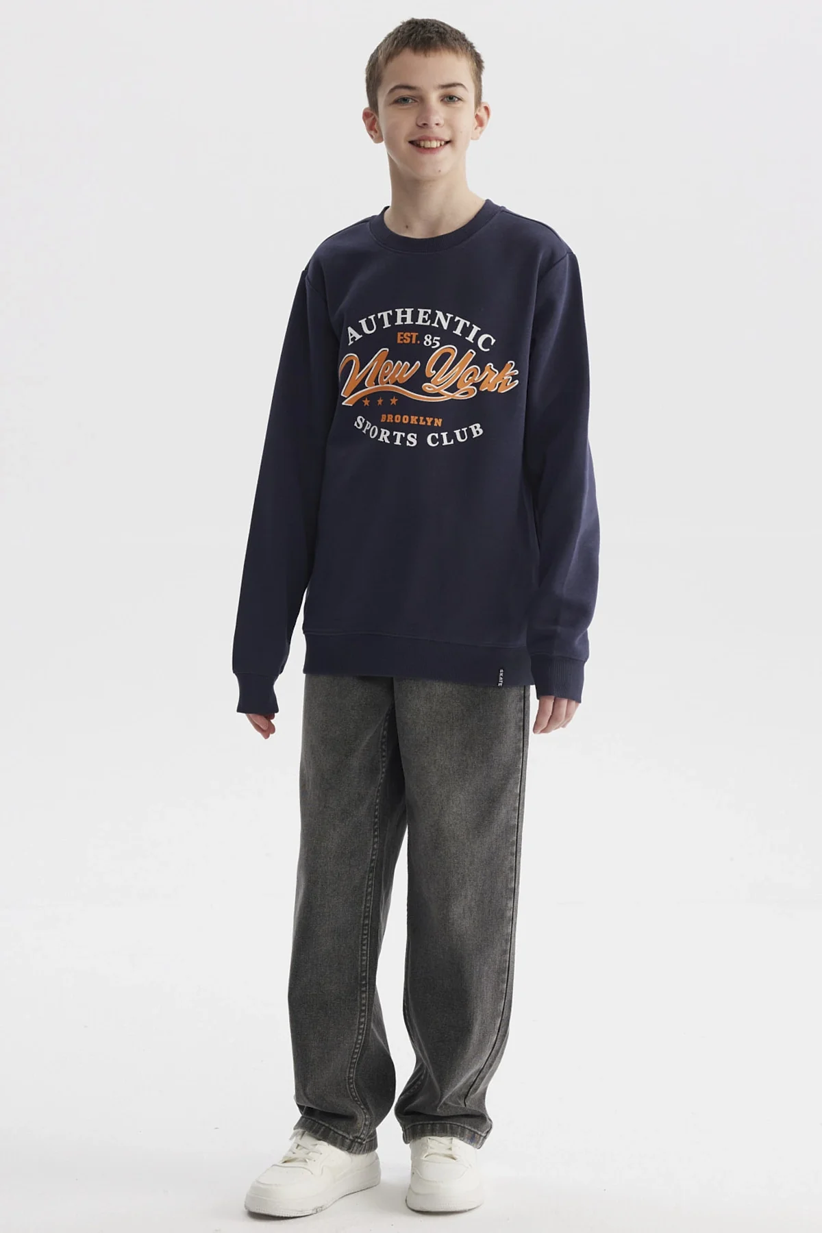 Polerón Niño Básico Teen Azul Oscuro - Image 4